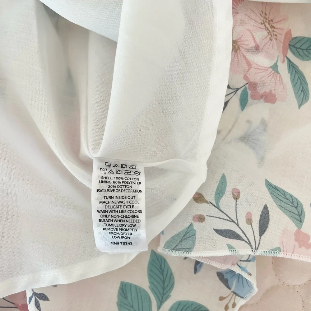 Rachel Zoe White Handkerchief Sundress with Pink & Teal Floral Print | Girls 3T